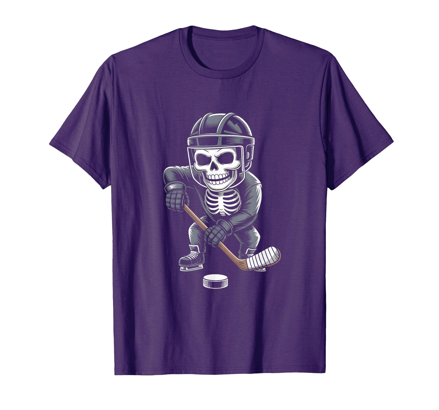 Halloween Skeleton Ice Hockey T-Shirt