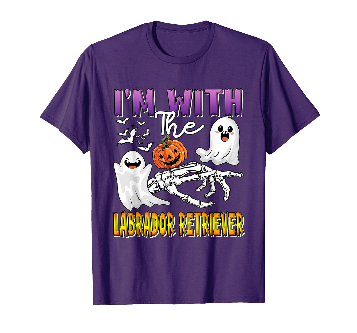 I'm with Labrador Retriever Halloween Boo Funny Single Owner T-Shirt