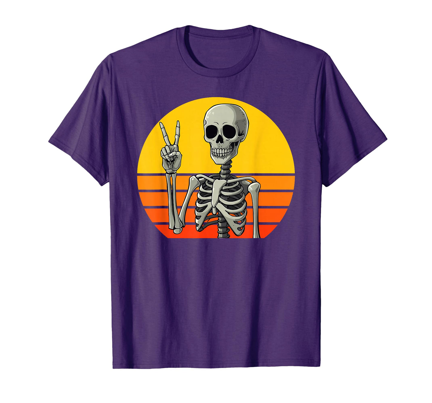 Skeleton Hand Peace Sign, Halloween Skeleton Peace Hands T-Shirt