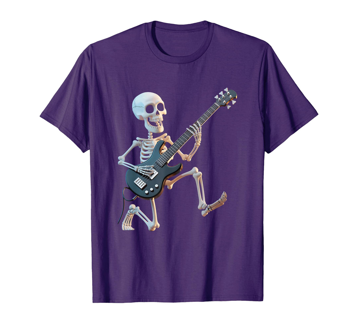 Halloween Skeleton Playing Bass for Bassist Bass Guitarist T-Shirt