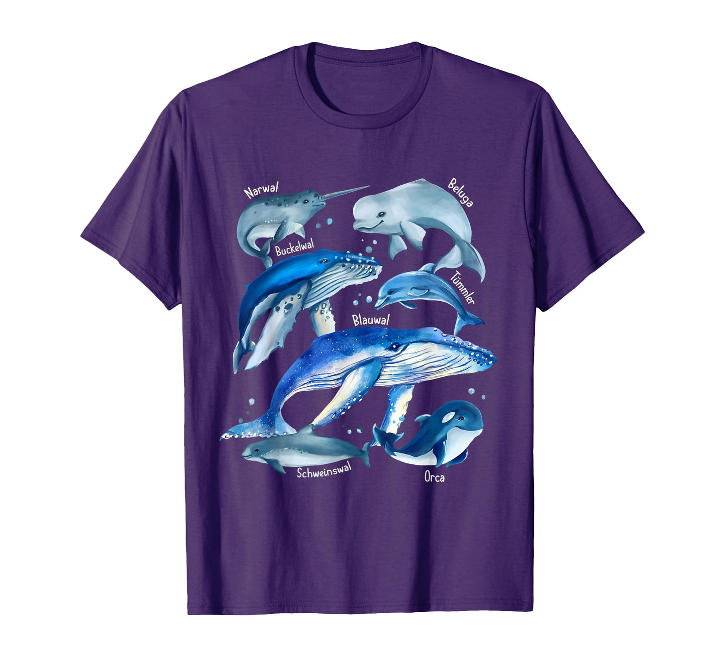 Types Of Whales - Whale Breeds - Whale Species Biology Guide T-Shirt