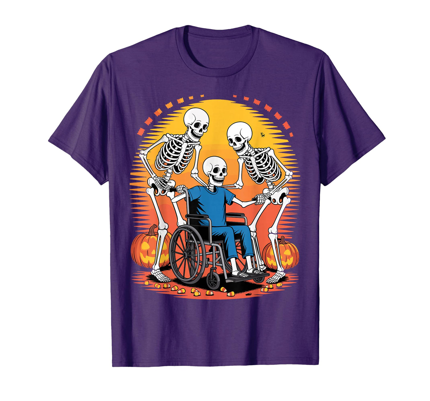 Nurse Skeletons Halloween Healthcare CNA Medical Crew T-Shirt