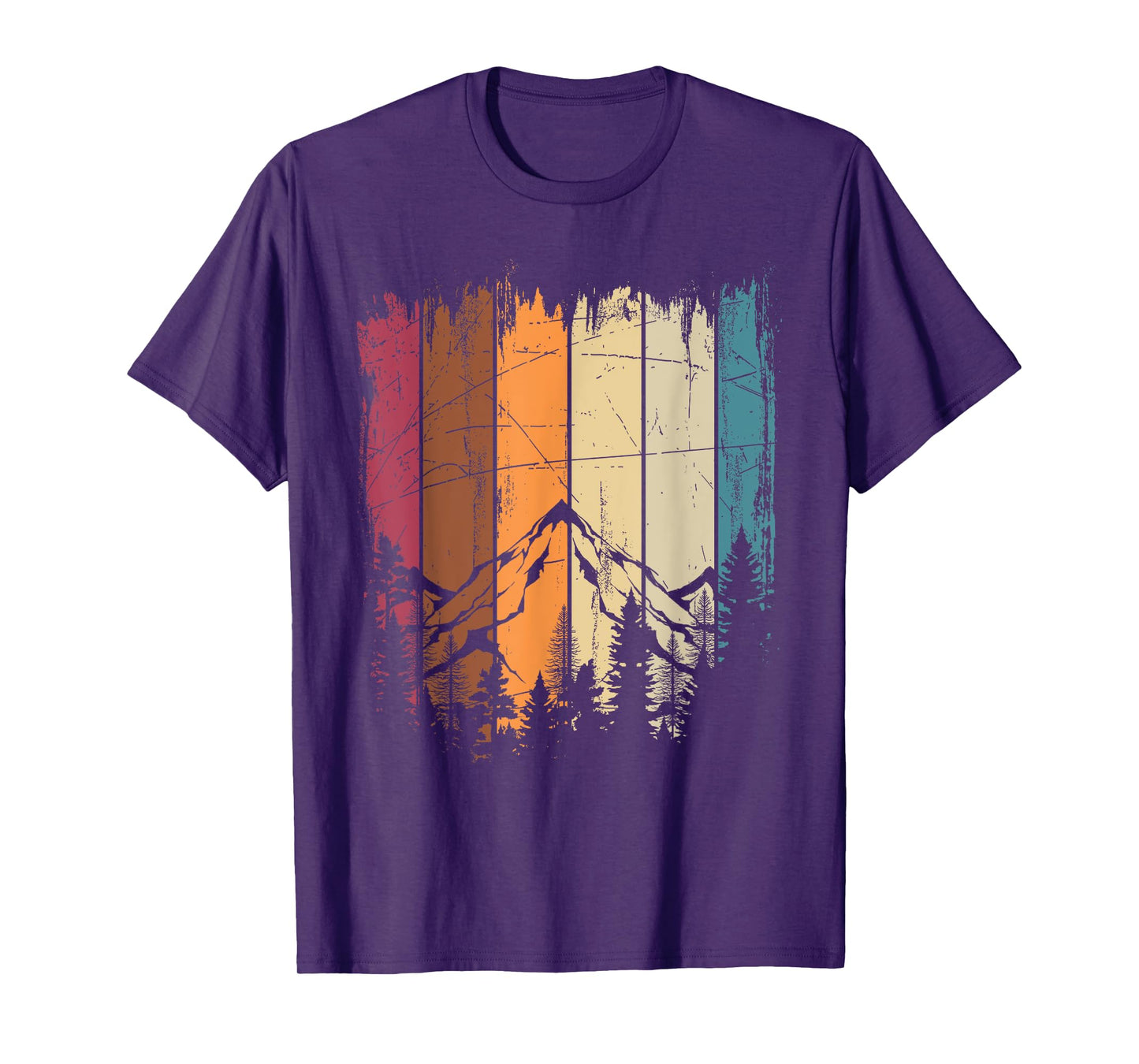 Mountains Outdoors Hiker Sport Retro Forest Nature Hiking T-Shirt