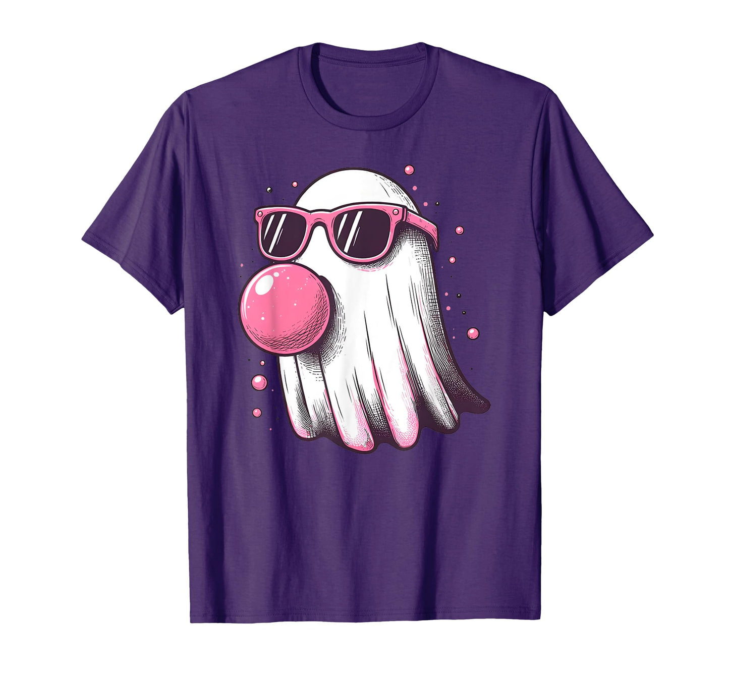 Cute Little Ghost Pastel Goth Bubble Gum Cool Halloween Tee T-Shirt