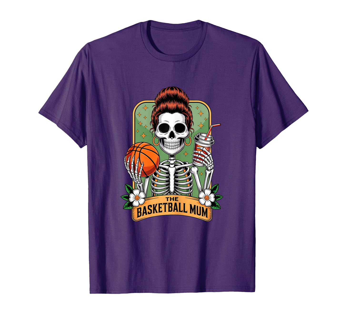 The Basketball Mum Tarot Card Skeleton Game Day Proud Mums T-Shirt
