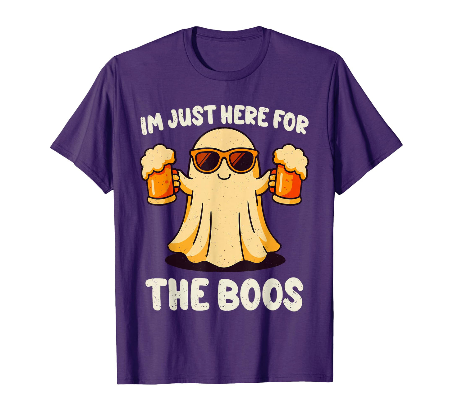 Im Just Here for The Boos Halloween Funny Ghost Men Women T-Shirt