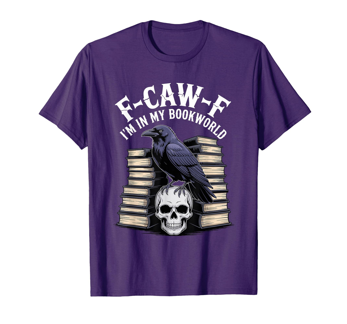 F-Caw-F Black Crow Smutty Book Reading Smut Books FCAWF T-Shirt