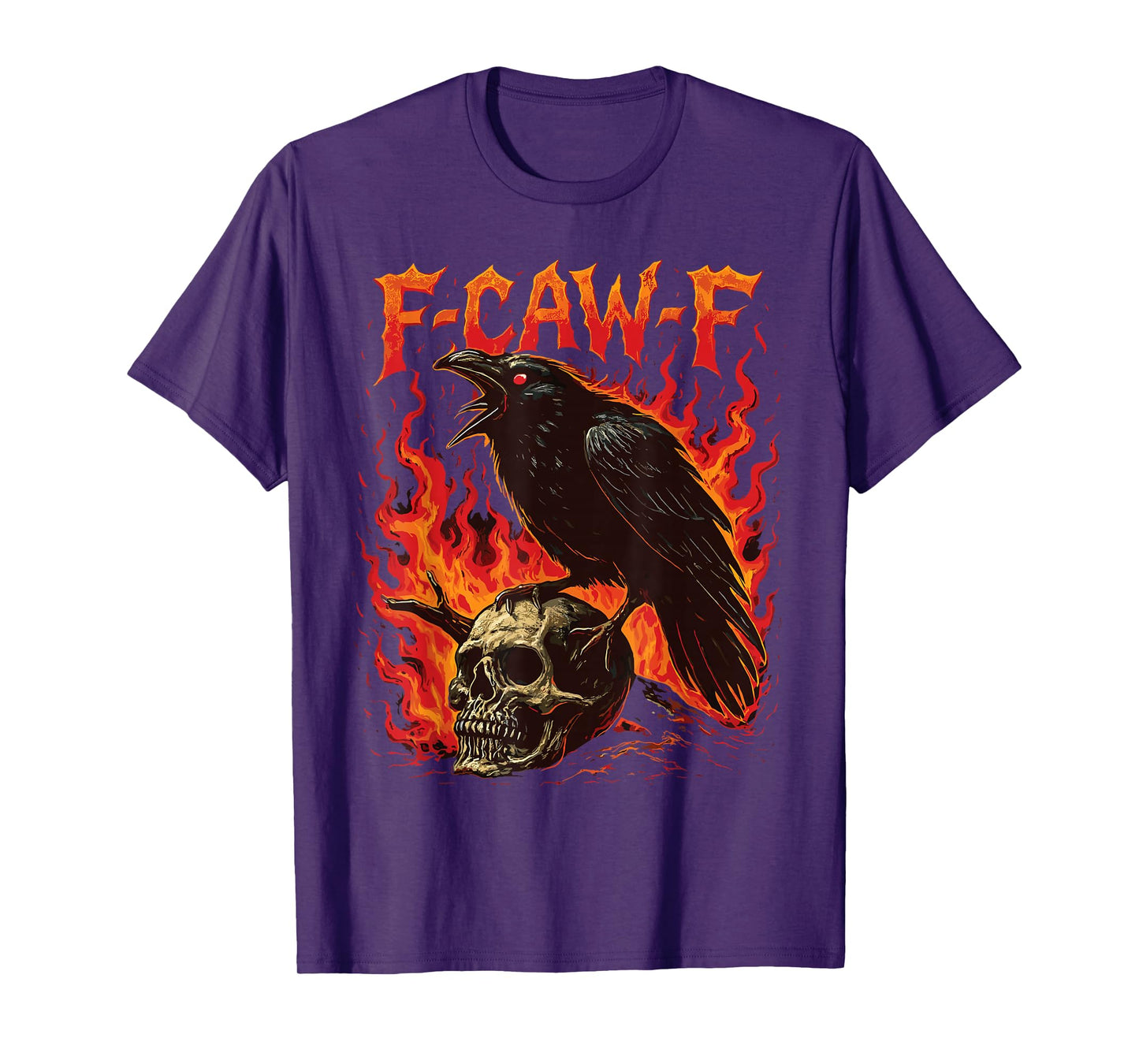 F-Caw-F Funny Gothic Crow Raven Black Bird T-Shirt