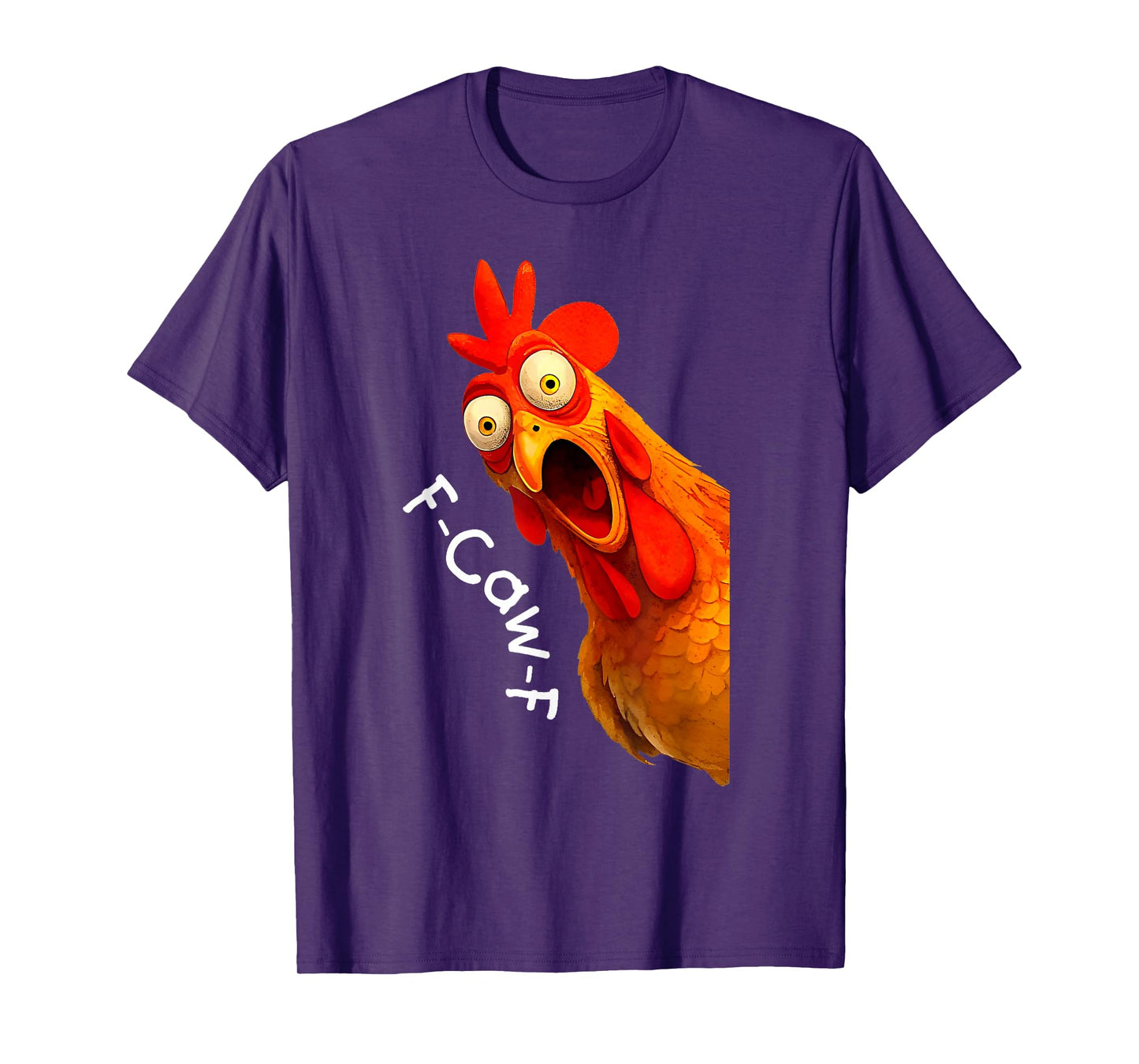 F-Caw-F Chicken Funny Screaming Rooster Meme Vintage Weird T-Shirt