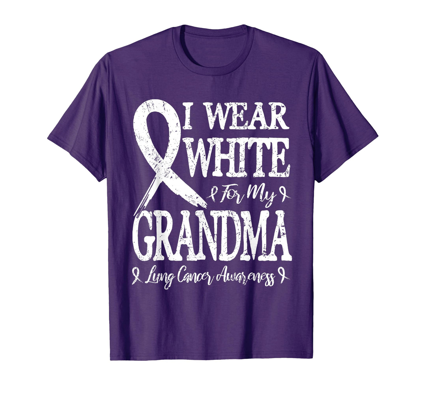 I Wear White For My Grandma Lung Cancer T-Shirt