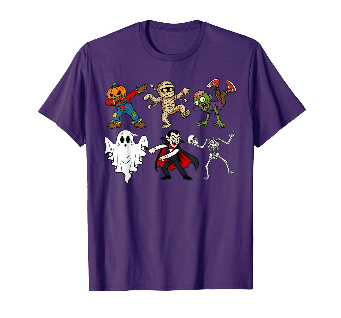Halloween Dancing Boys Skeleton Zombie Scary Pumpkin Mummy T-Shirt