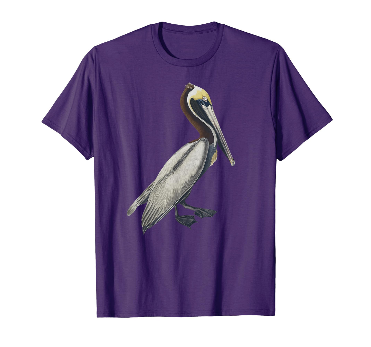 Pelican T-shirt Vintage Bird Graphic Tee Brown Pelican T-Shirt