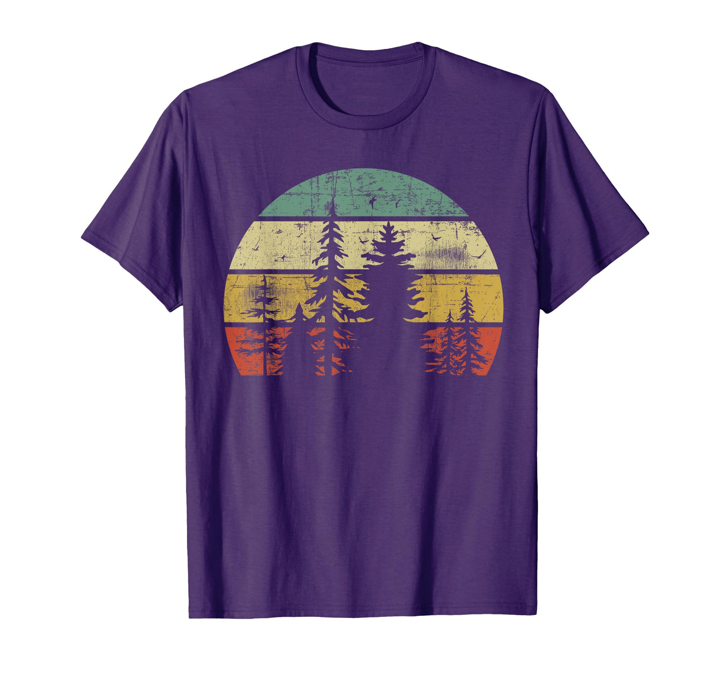 Retro Wildlife Trees Outdoors Nature Forest T-Shirt