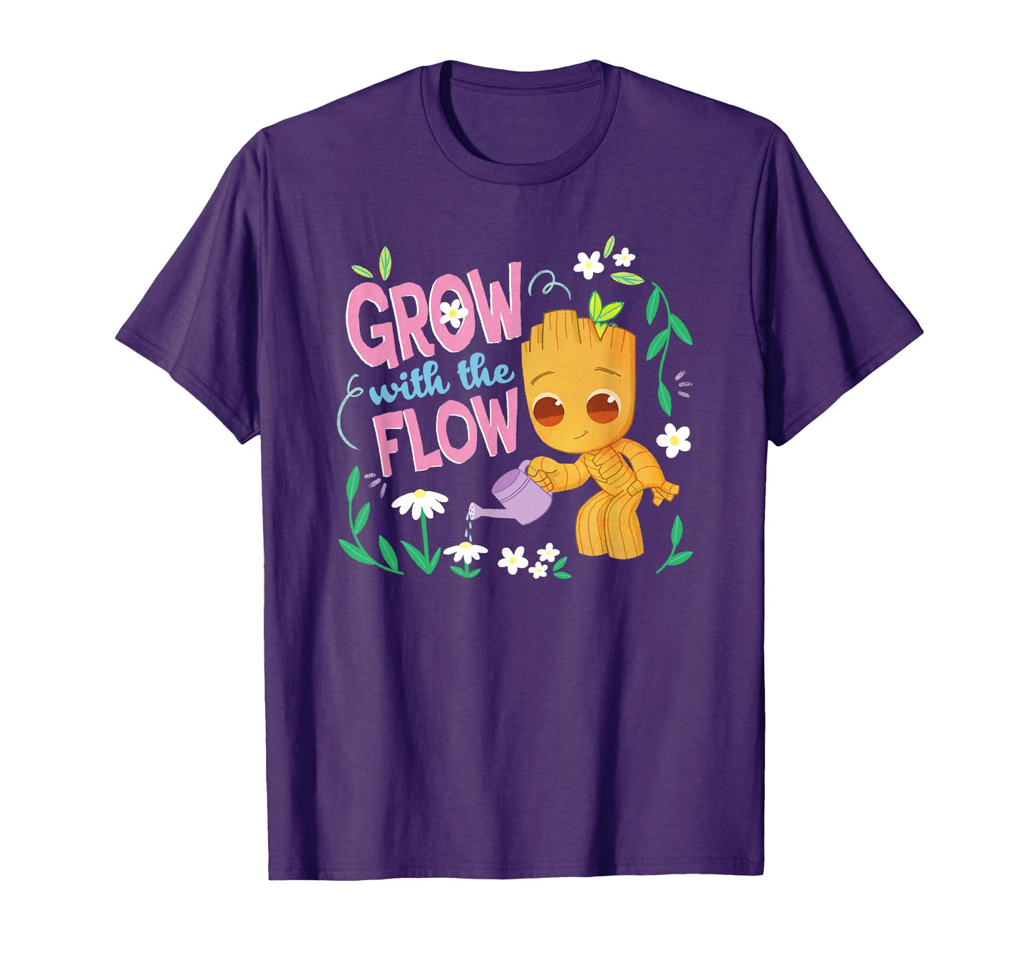 Marvel Spring Grow With The Flow Baby Groot Lovely Floral T-Shirt