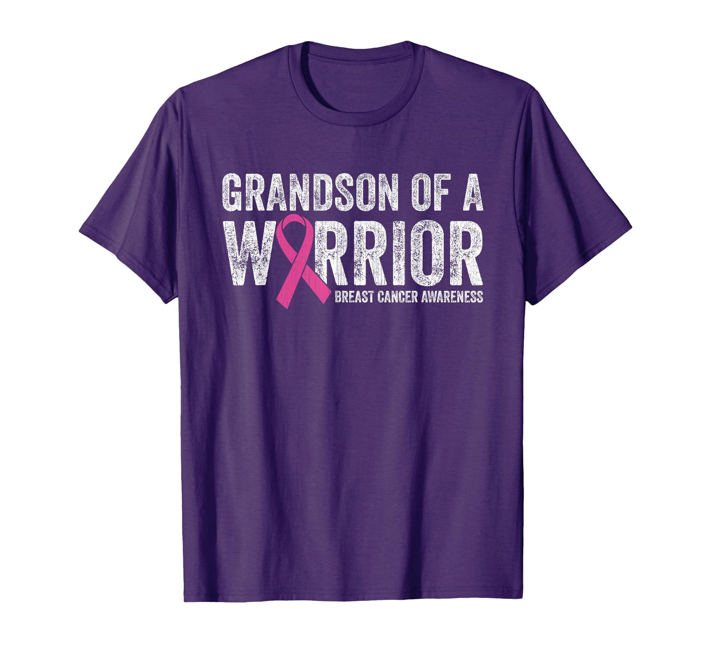 Breast Cancer Awareness Pink Ribbon Grandson Of A Warrior T-Shirt