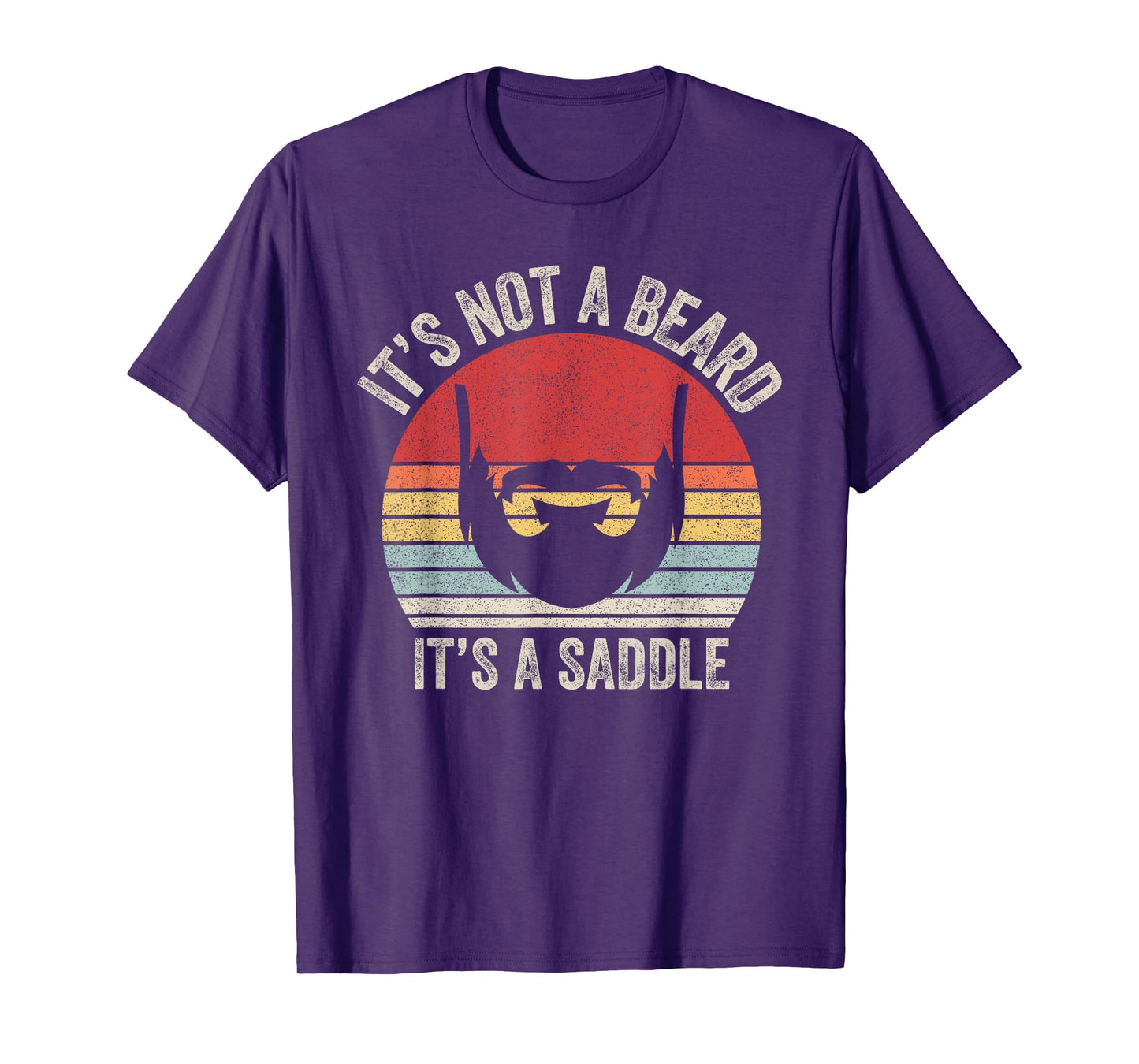 Vintage Retro It's Not A Beard It's A Saddle T-Shirt