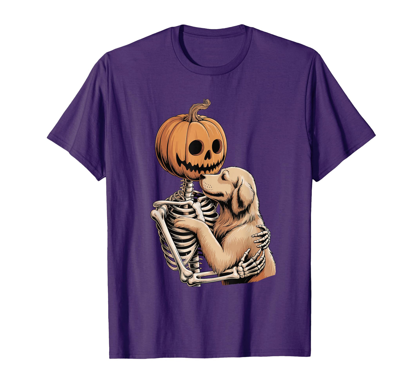 Halloween Skeleton Golden Retriever GR Dog Goldie T-Shirt