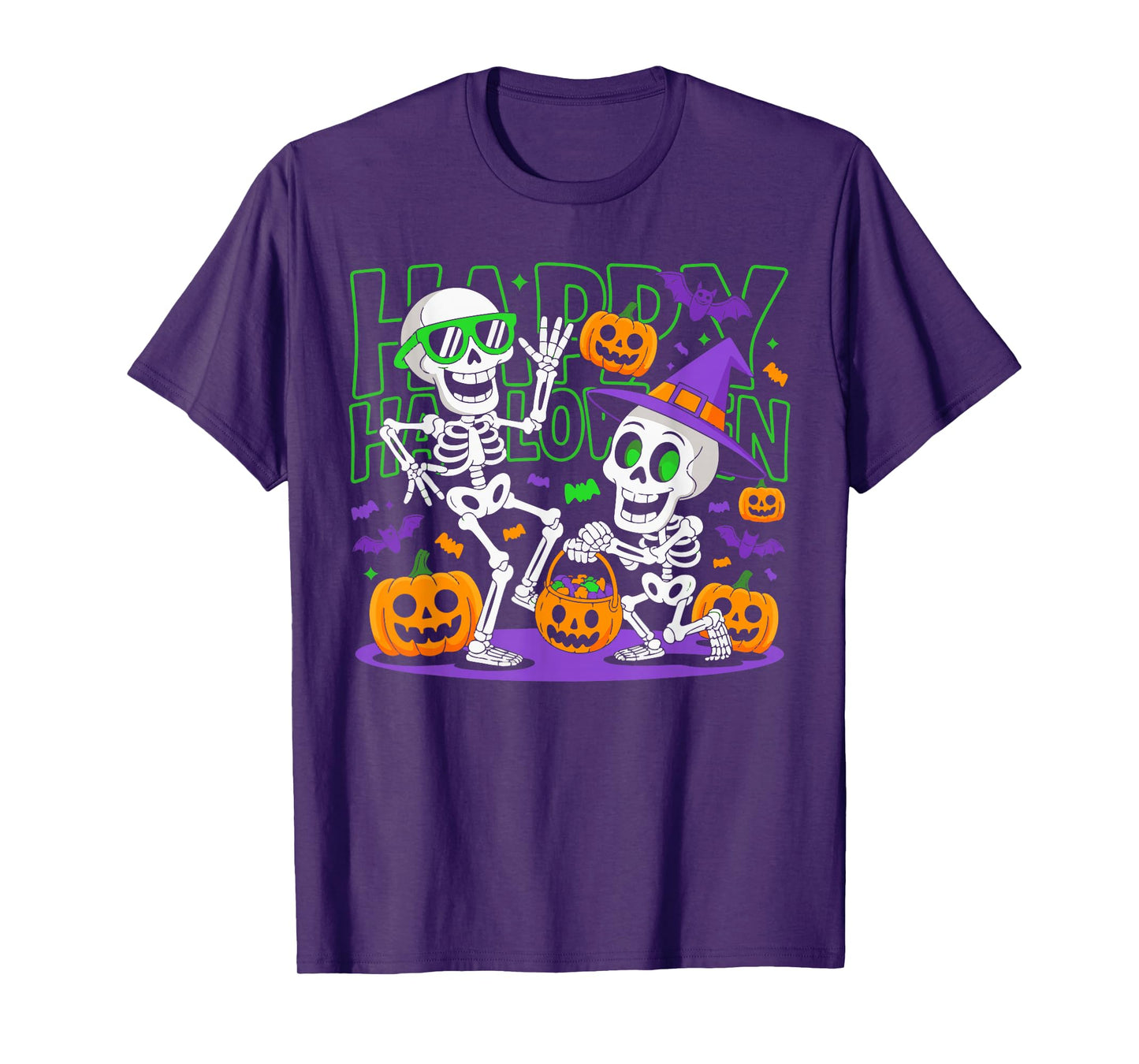 Halloween Party Skeletons Haunted Fun Graphic for Men Women T-Shirt