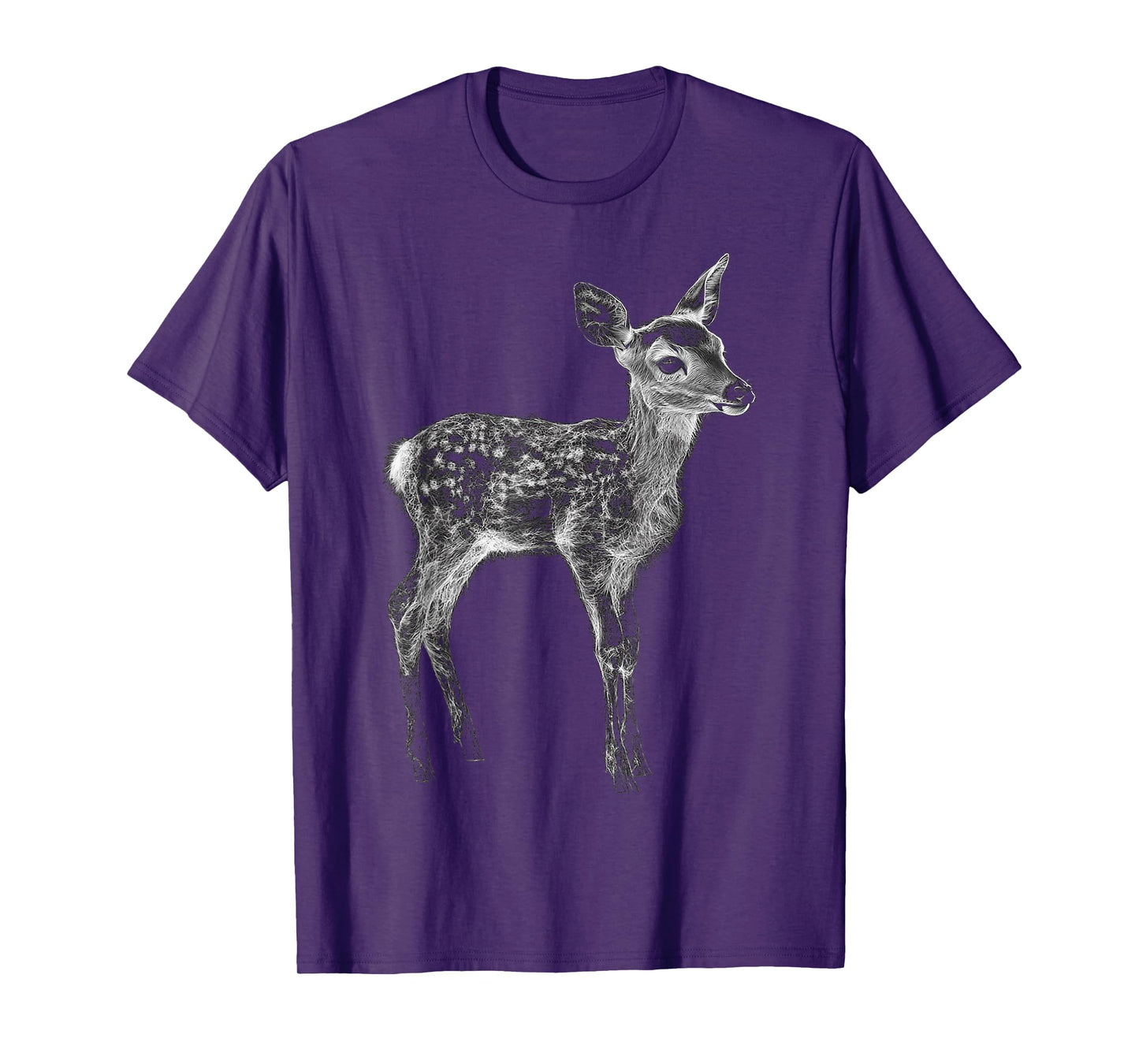 Fawn Animal Motif Artwork Fawn T-Shirt