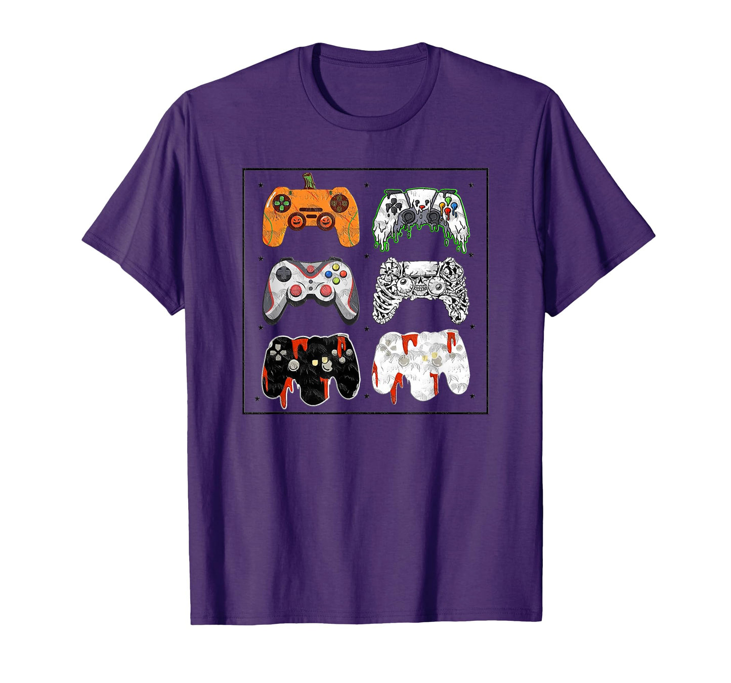 Halloween Skeleton Gamer Video Gaming Boys Men Kids T-Shirt