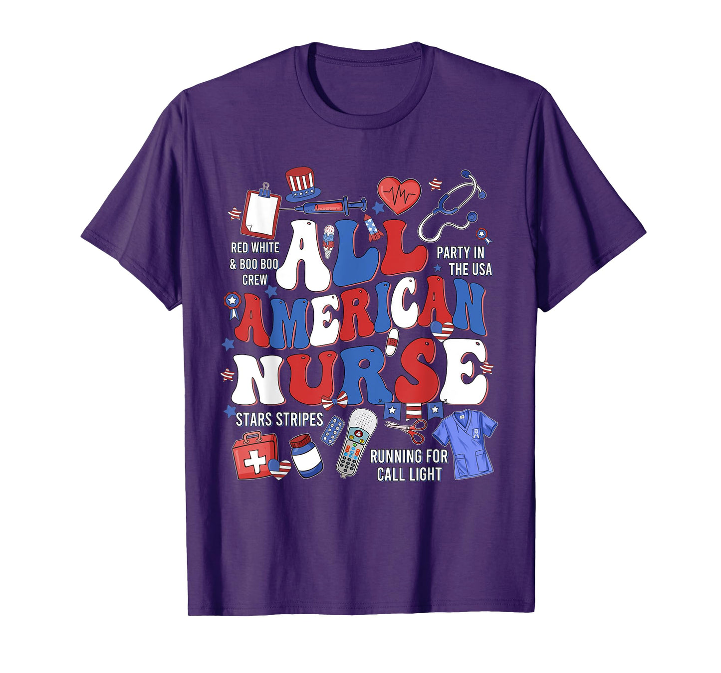 All American Nurse Memorial Day Honor And Remember T-Shirt