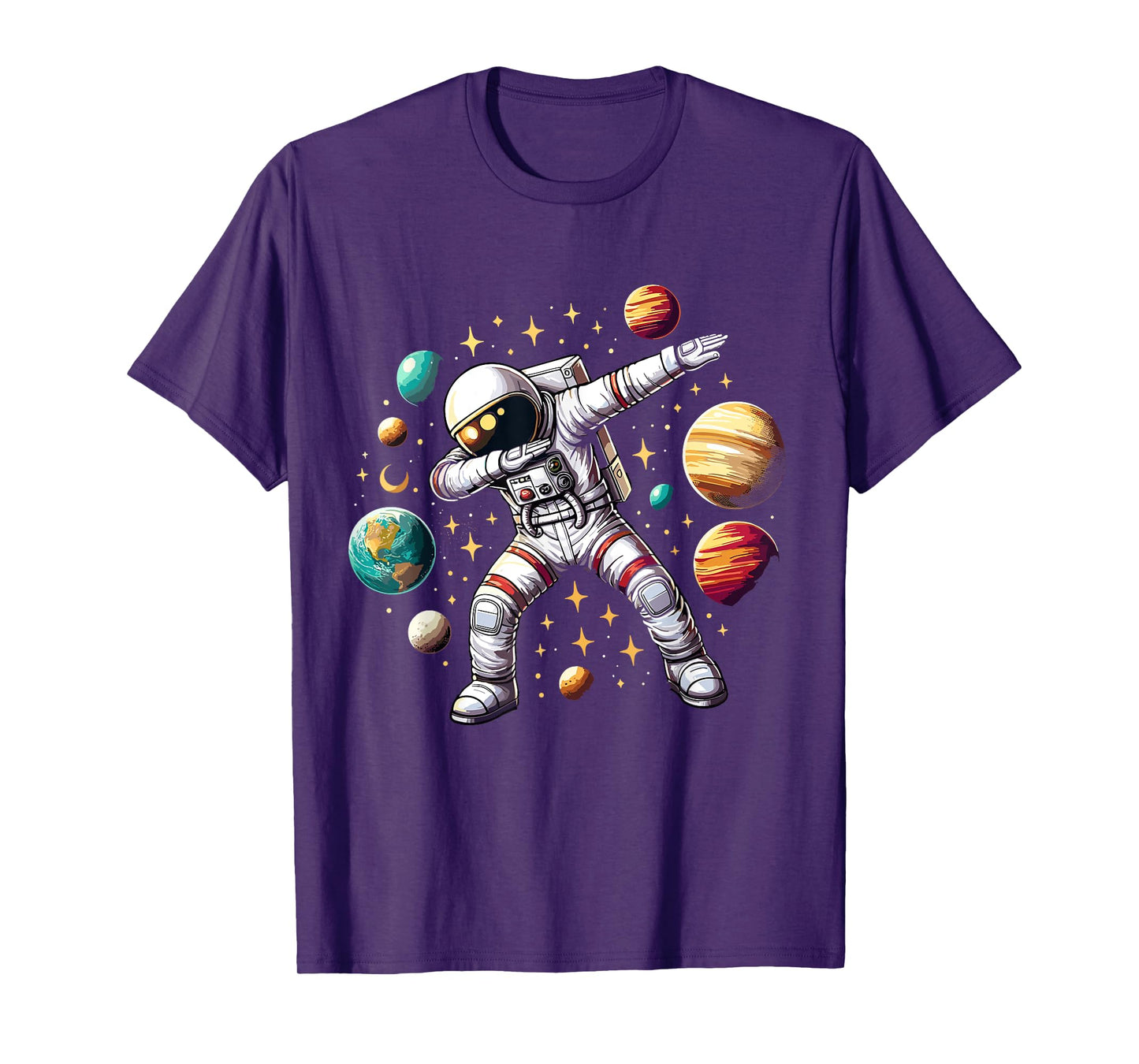 Astronaut Dabbing in Space Cosmic Galaxy Adventure Tee T-Shirt