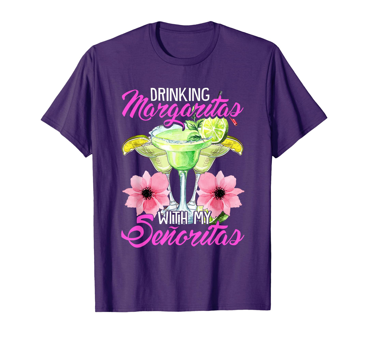 Drinking Margaritas With My Senoritas, Cute Drinking Ladies T-Shirt