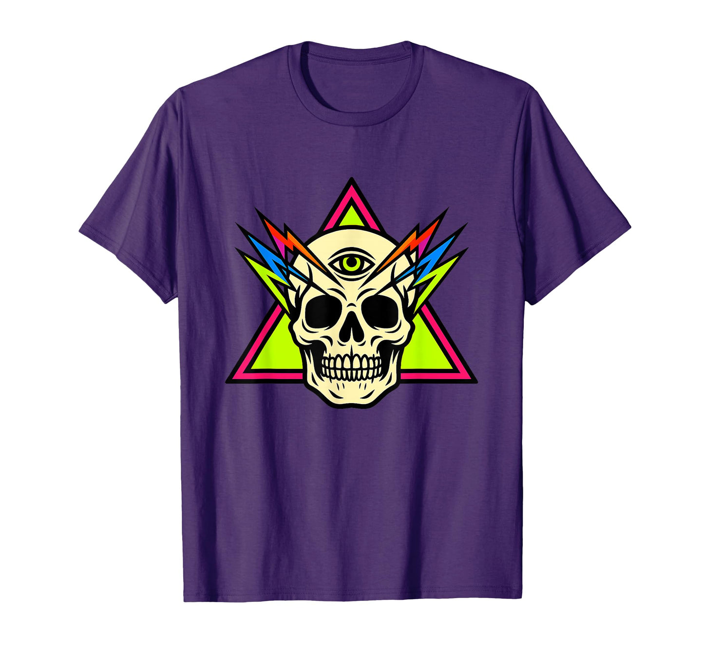 Psychedelic Skull Trippy Skeleton PSY Art T-Shirt