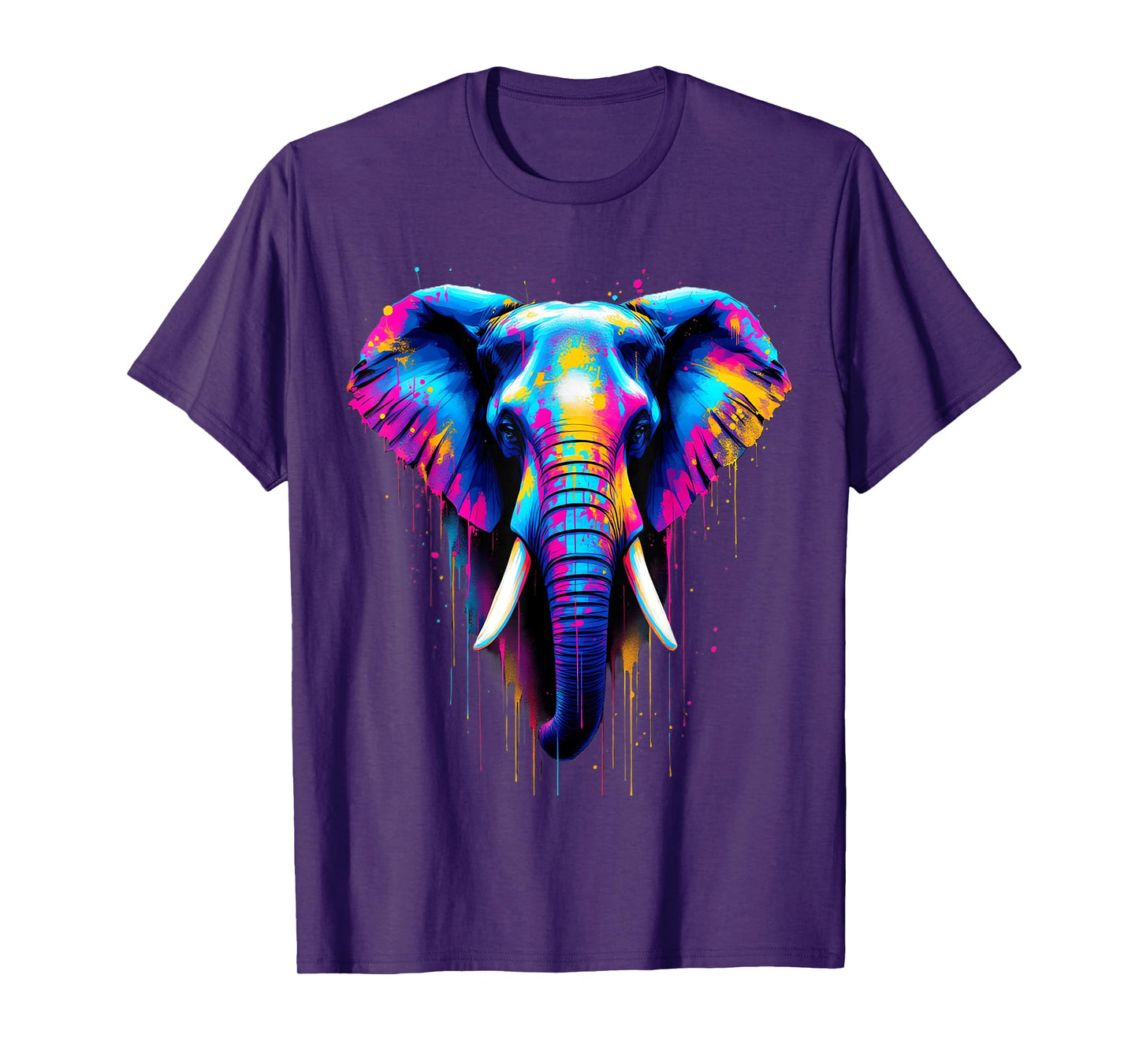 Asian Elephant Lovers Colorful Pop Art Asian Elephant T-Shirt