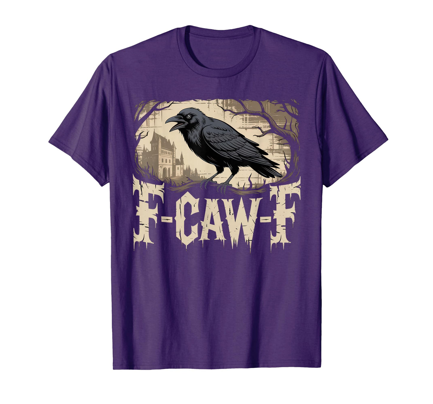 F Caw F Funny Meme Gothic Halloween T-Shirt