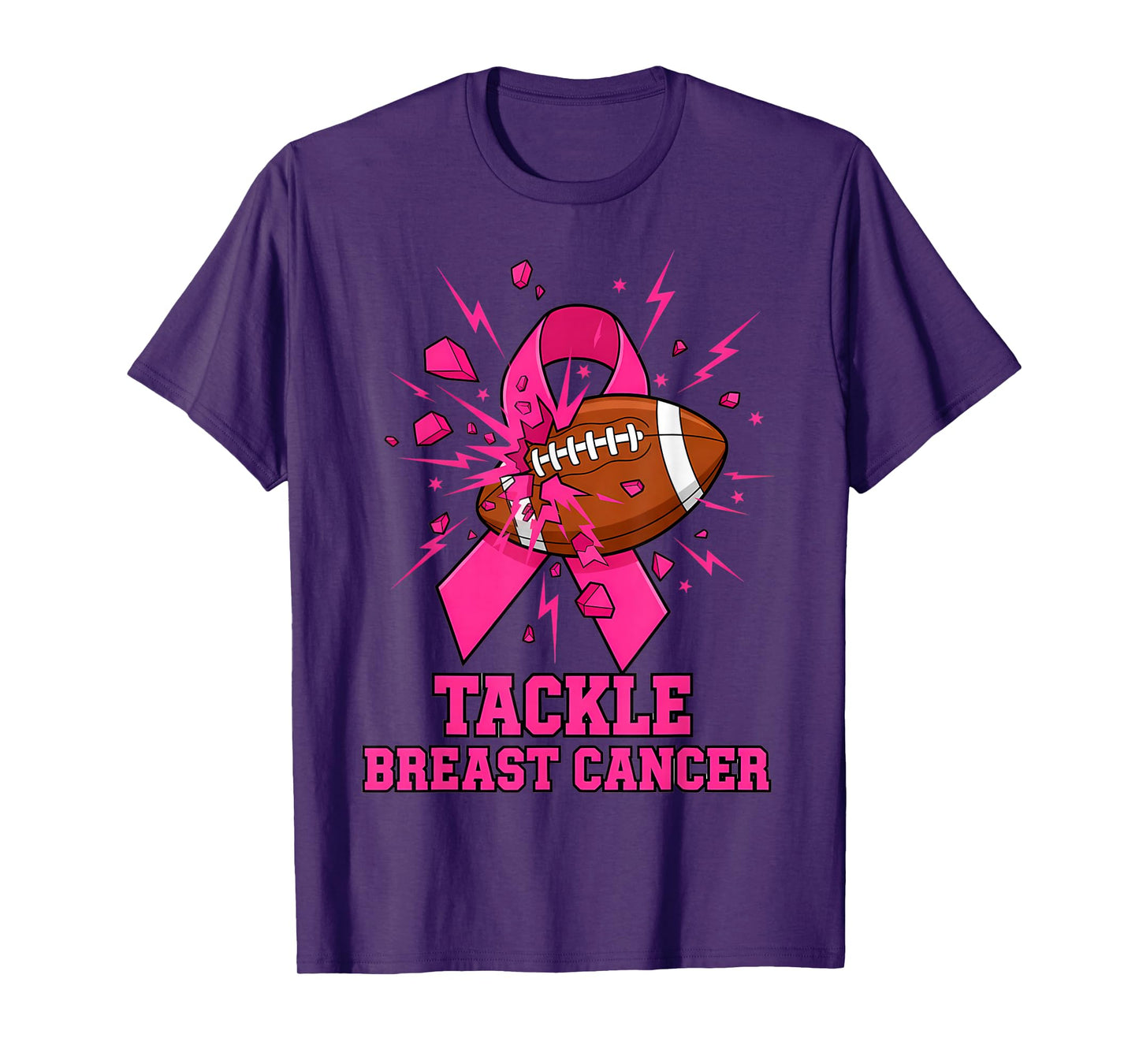 October Football Tackle Breast Cancer Awareness Men Women T-Shirt