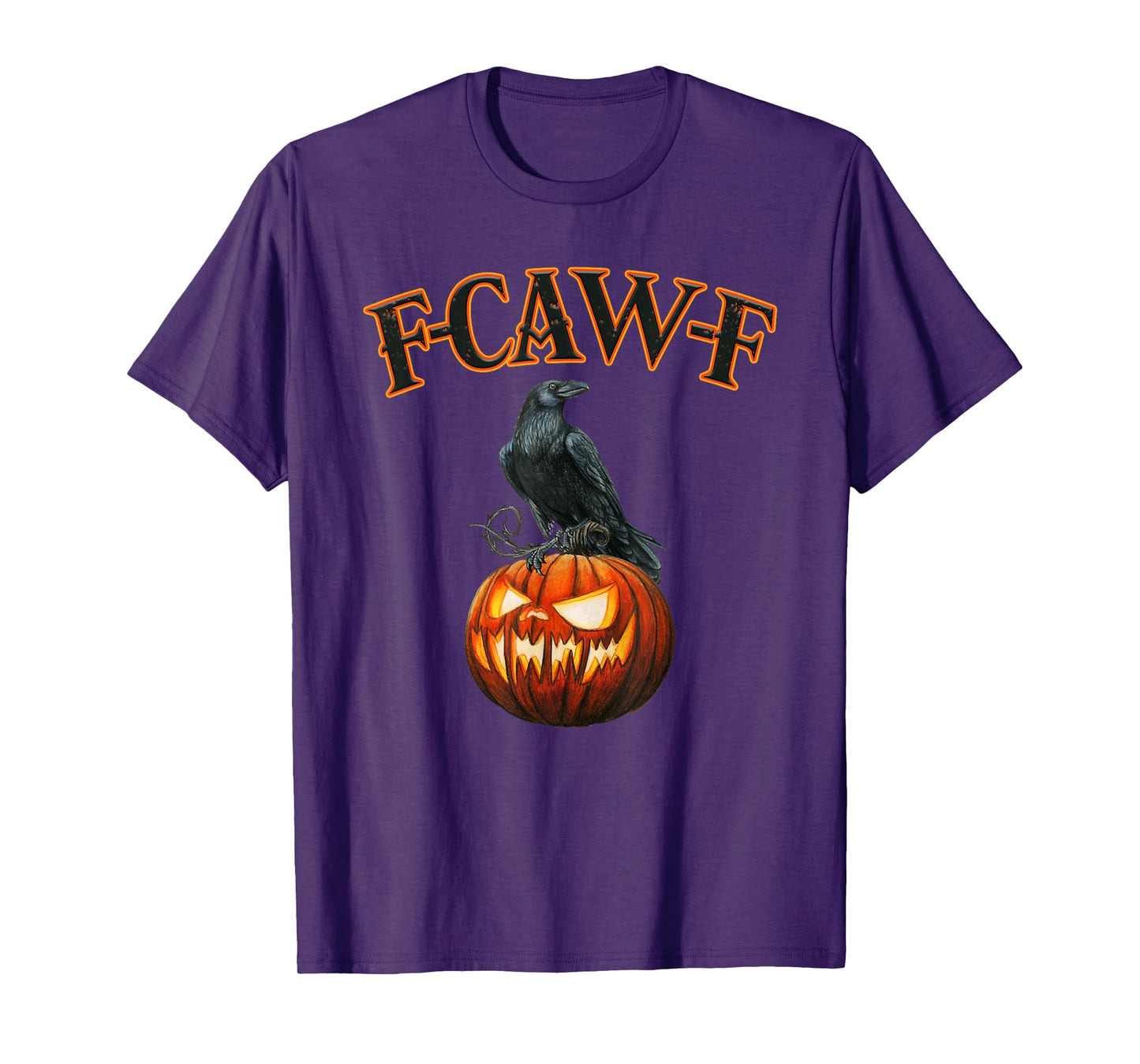F-Caw-F Raven Pumpkin Halloween | Funny Crow Jack O’ Lantern T-Shirt