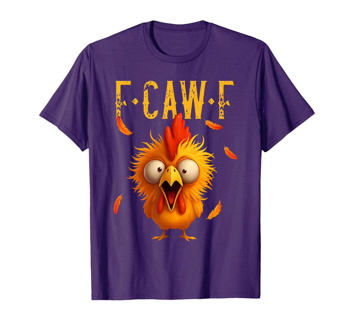 F-Caw-F Chicken Funny Screaming Rooster Meme Vintage Weird T-Shirt
