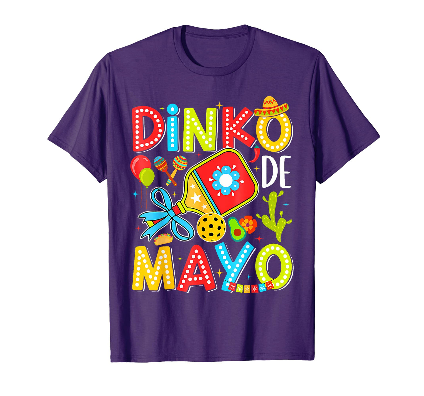 Dinko De Mayo Pickleball Mexican Fiesta Cinco De Mayo Party T-Shirt
