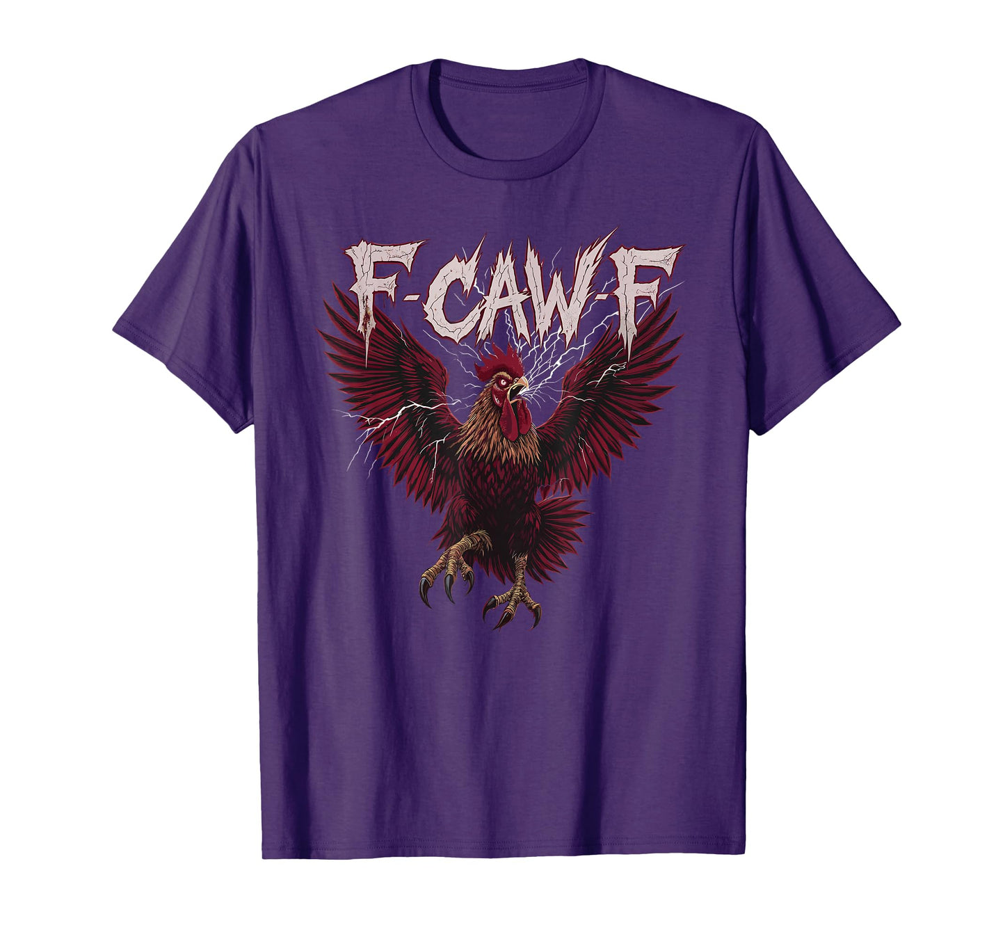 F-CAW-F Funny Electric Rooster Angry Chicken T-Shirt