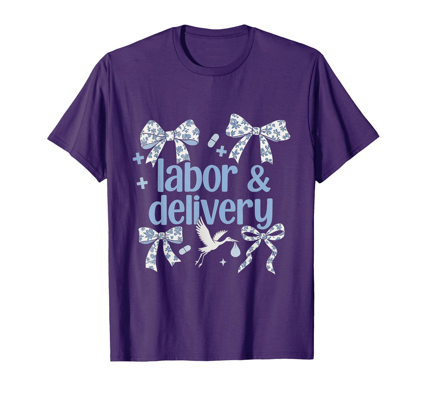 Labor & Delivery Nurse Coquette Baby Bow L&D Midwives T-Shirt