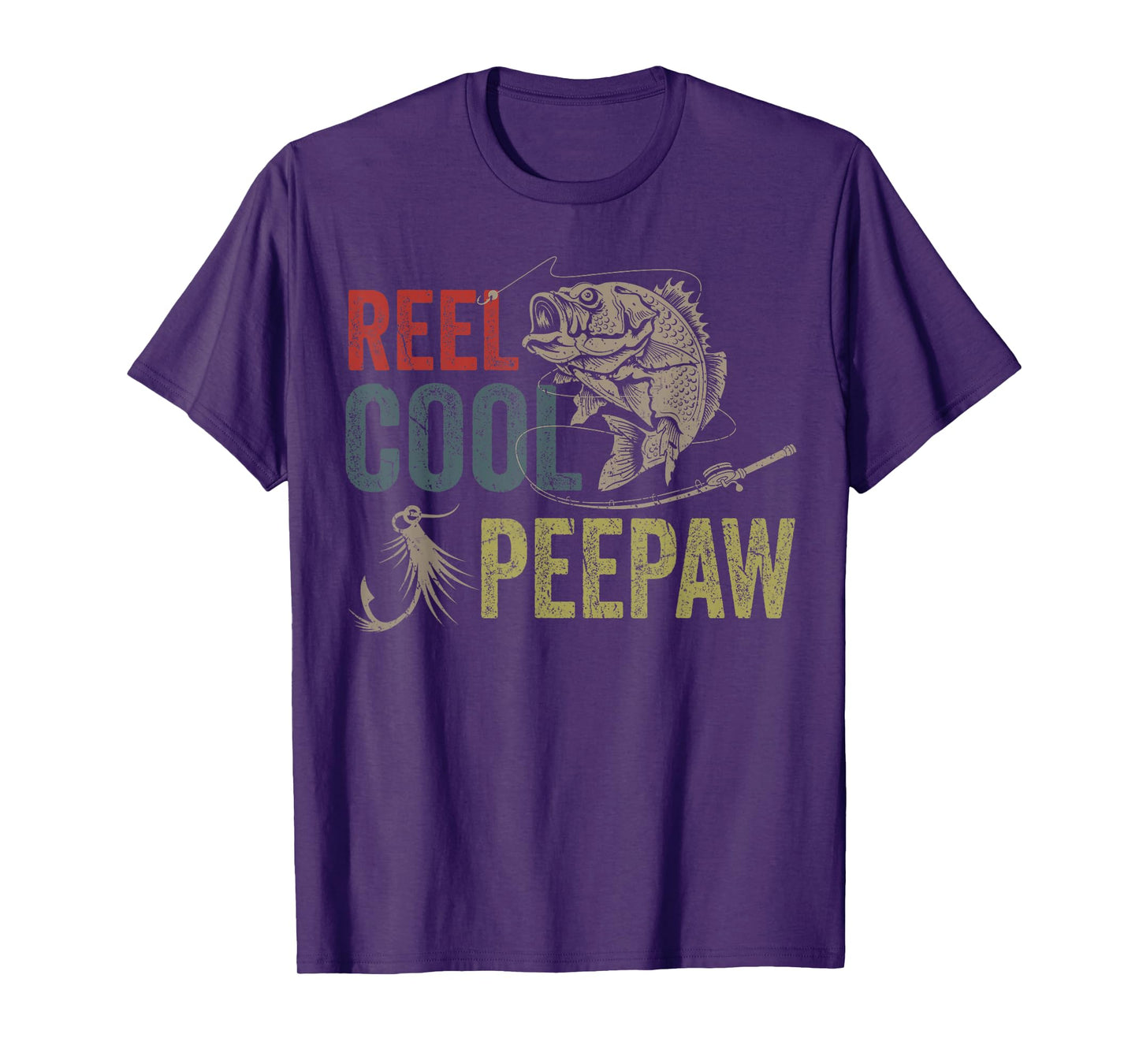 Reel Cool Peepaw Fishing Fathers Day T-Shirt