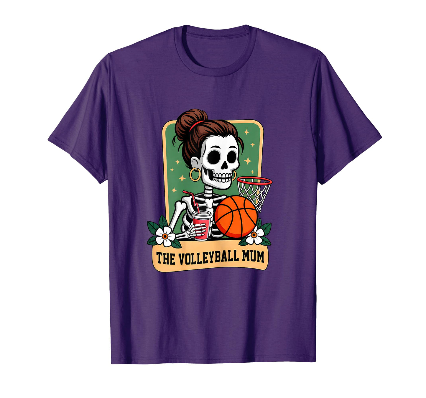 The Basketball Mum Tarot Card Skeleton Game Day Proud Mums T-Shirt