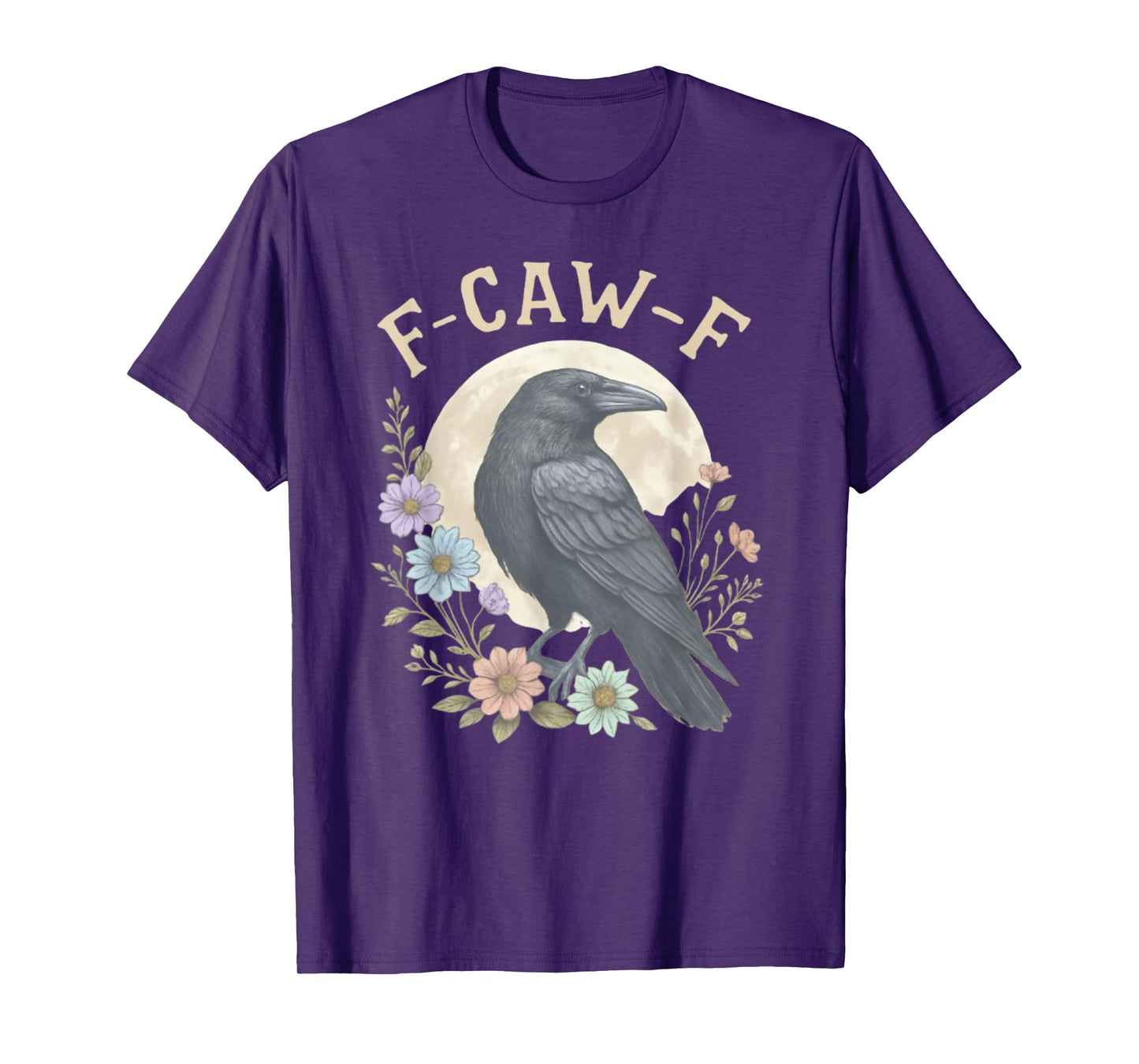 F-Caw-F Black Crow Floral T-Shirt