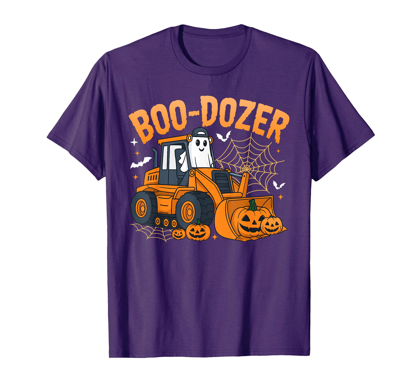 Halloween Bulldozer Ghost Boo Dozer Truck Spooky Men Boy Kid T-Shirt