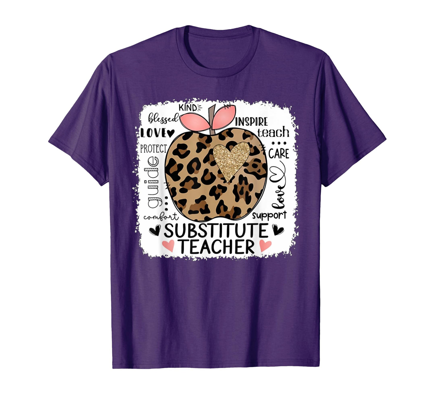 Protect Guide Care Love Support Comfort Substitute Teacher T-Shirt