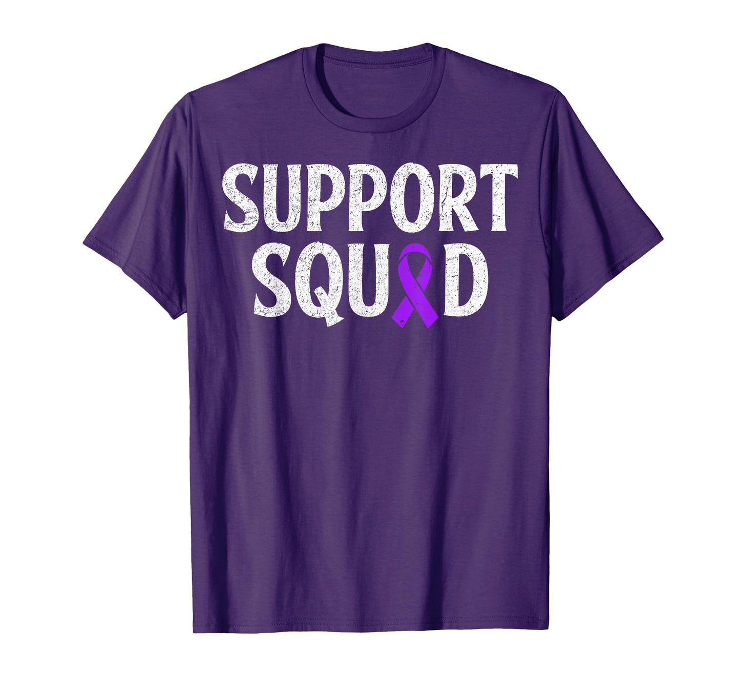Purple Ribbon Support Squad Pancreatic Cancer Awareness T-Shirt