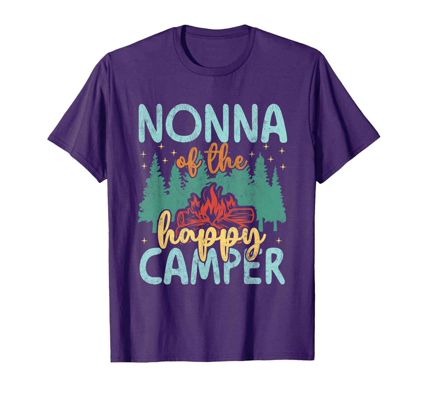 Nonna of Happy Camper 1st Birthday Party Retro Nonna T-Shirt