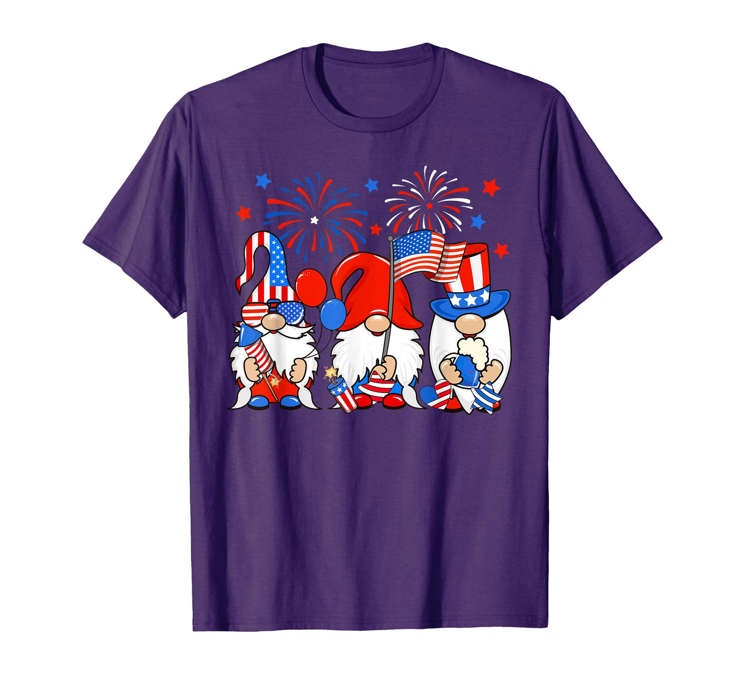 American Gnomes Celebrating Independence Day 4th Of July T-Shirt