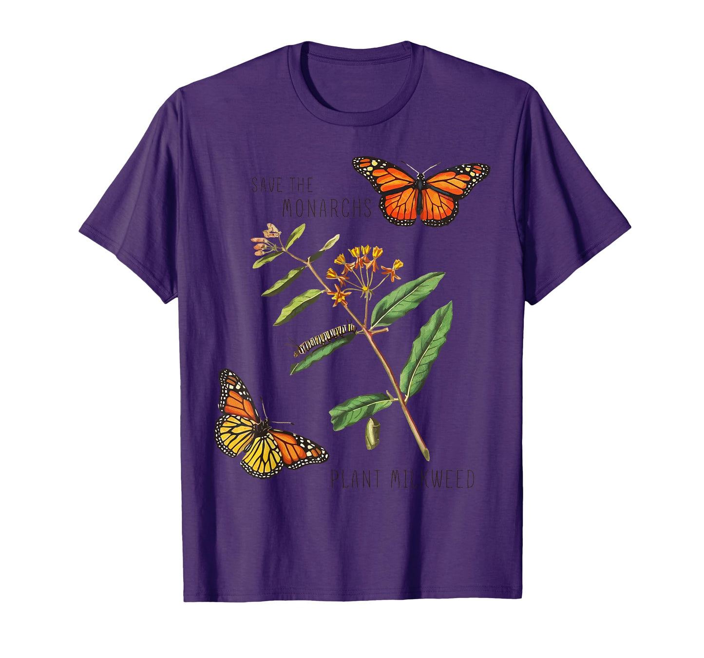 Save The Monarchs Plant Some Milkweed - Vintage Butterfly T-Shirt