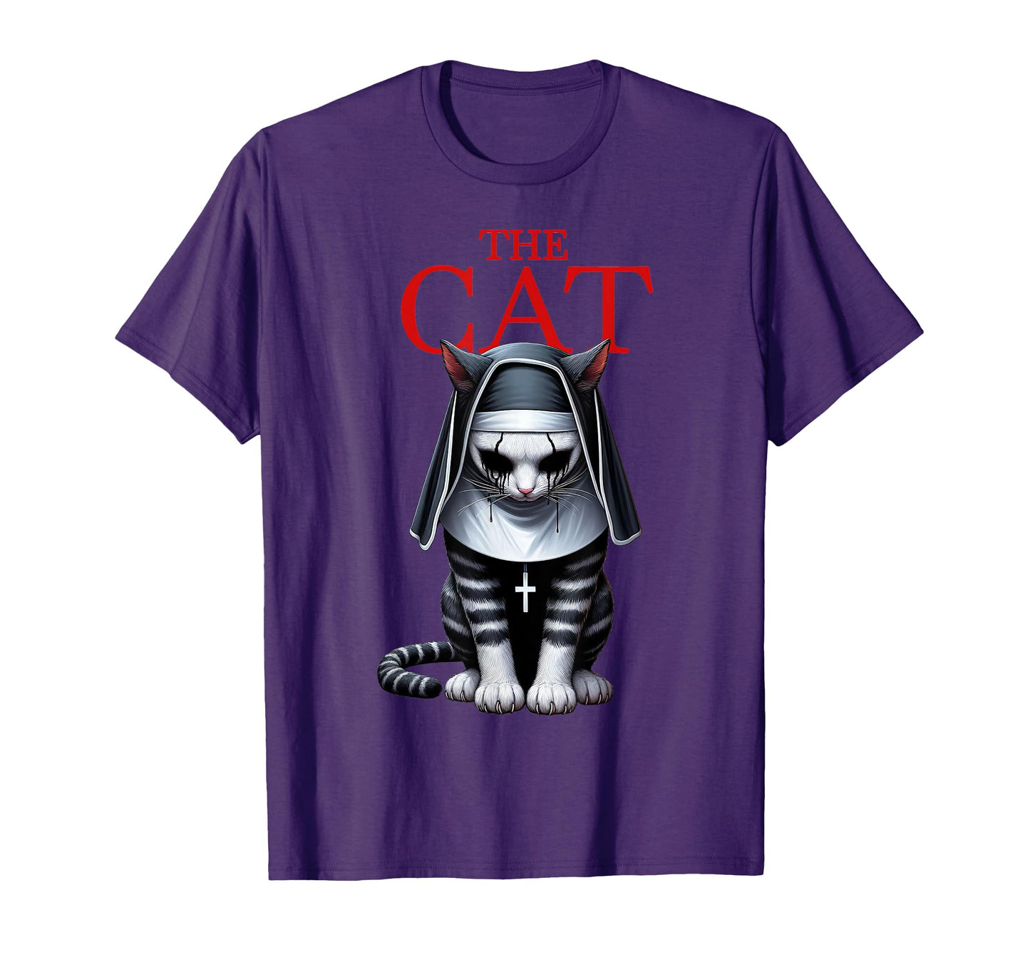 The Cat Horror Cat Halloween Scary Funny T-Shirt