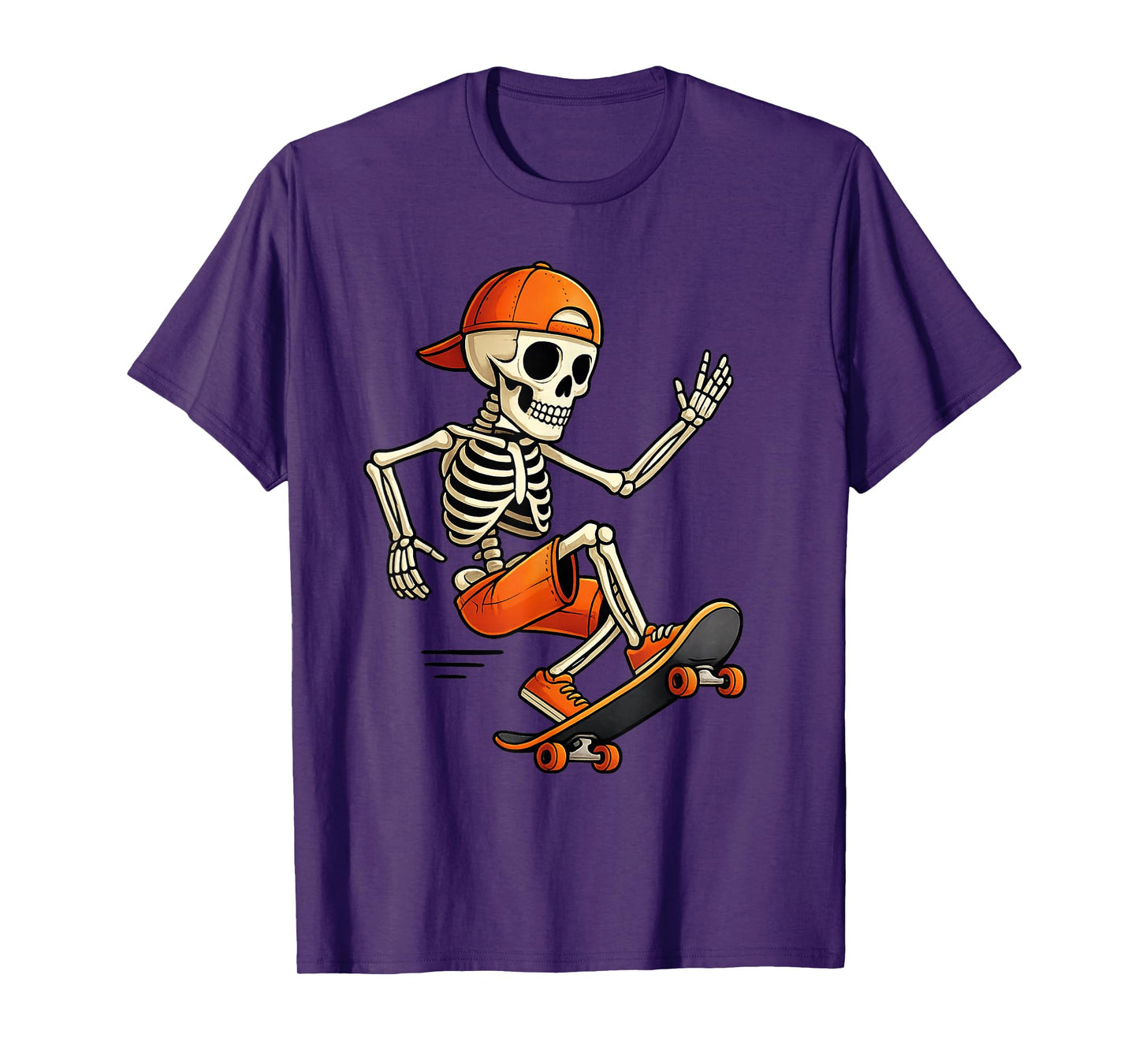 Skateboarding Skeleton Halloween Costume Skater Funny T-Shirt
