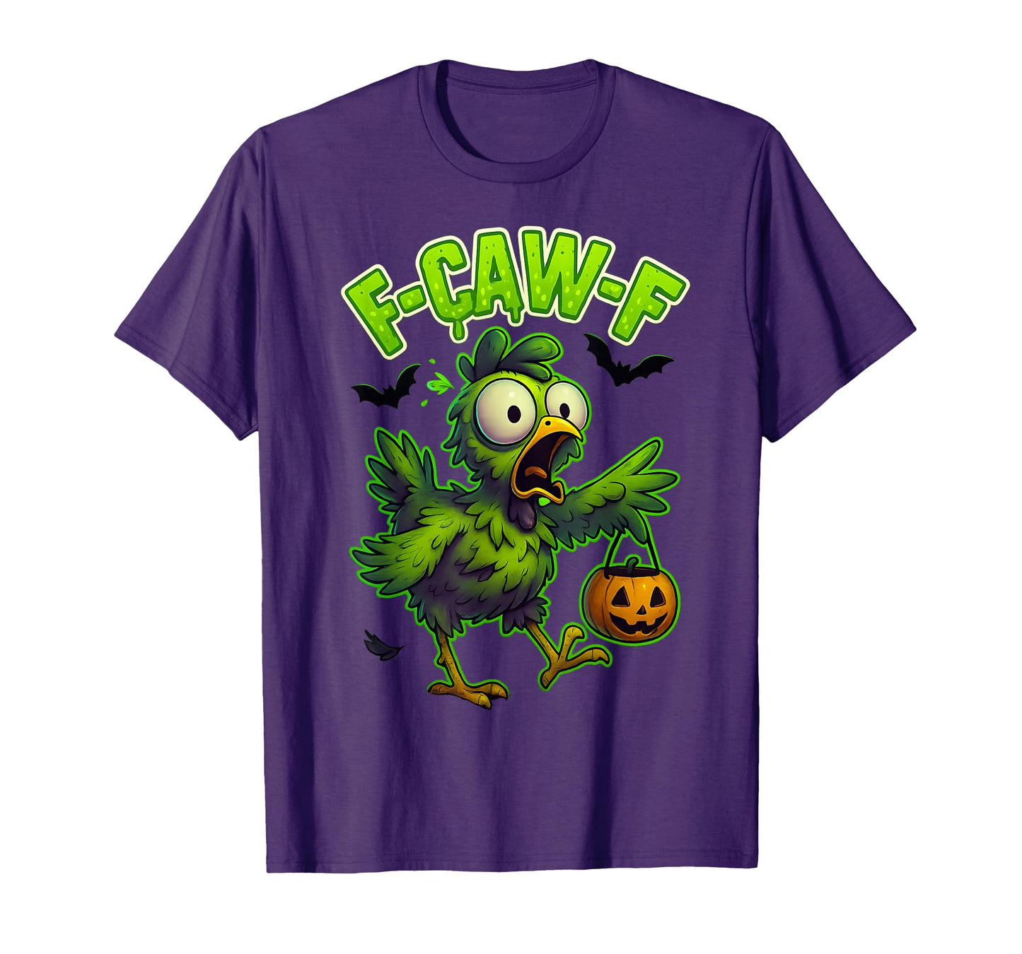 F-CAW-F Chicken Funny Sarcasm Irony Halloween Chicken F-CAW-F T-Shirt