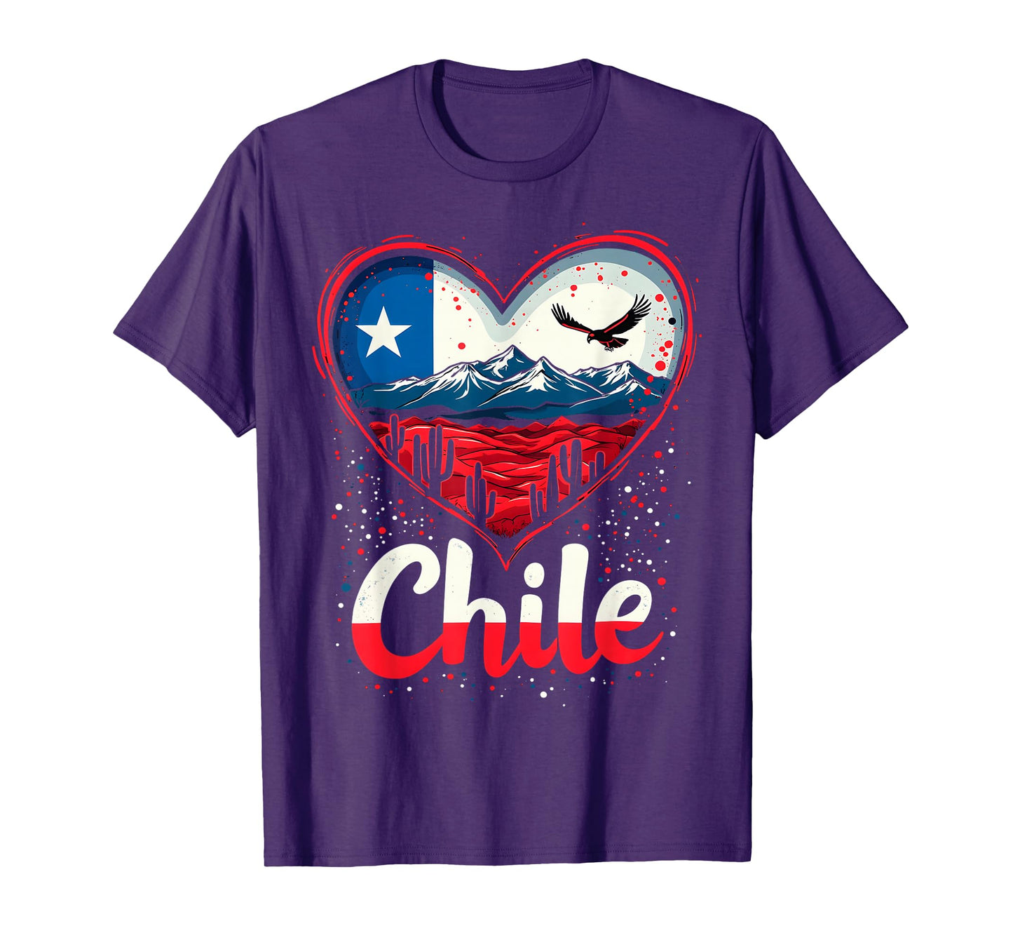 Chile Flag Heart T-Shirt
