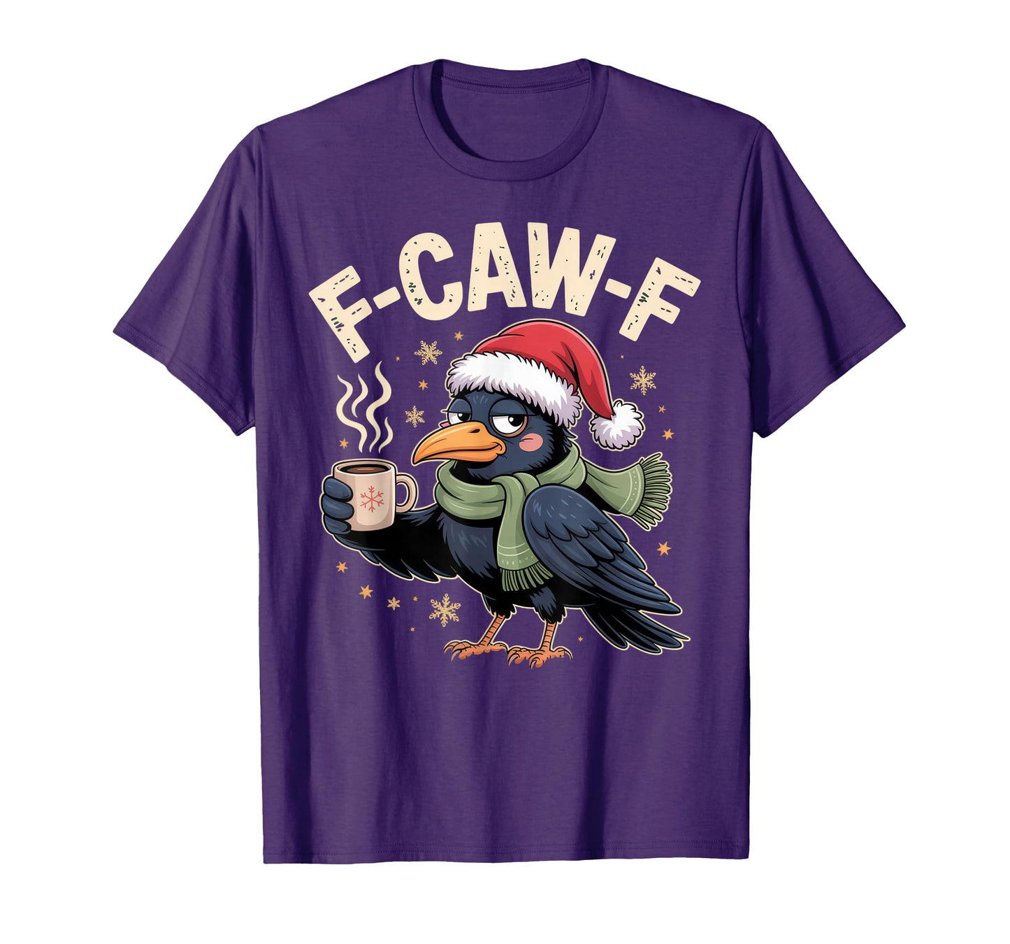 F-CAW-F Funny Caffeine Lovers Christmas Party Humor T-Shirt